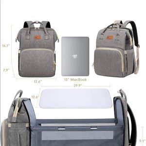 Portable changing and diaper backpack
